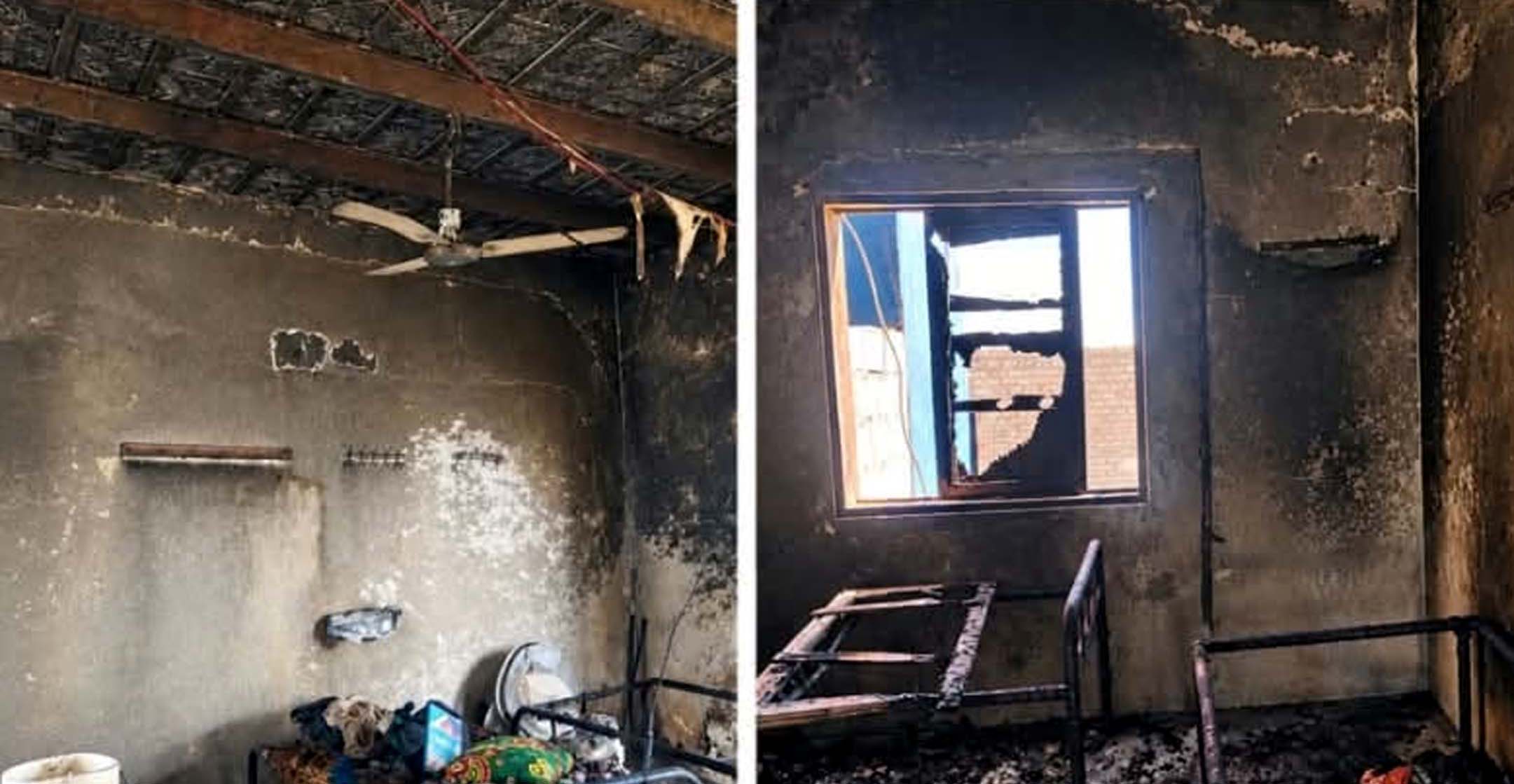 پسنی، پولیس ناکے کو آگ لگا دی